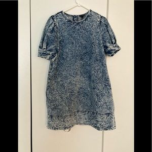 Who What Wear Acid Wash Denim Dress Large